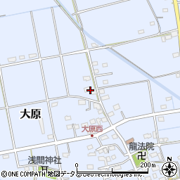 静岡県磐田市大原2168周辺の地図