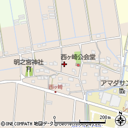 静岡県袋井市西ケ崎2365-1周辺の地図