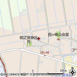 静岡県袋井市西ケ崎2375周辺の地図