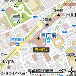 兵庫県庁周辺の地図