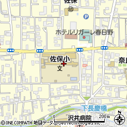 奈良市立　佐保バンビーホーム周辺の地図