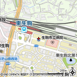 Ｐａｔ近鉄東生駒駅前駐車場周辺の地図