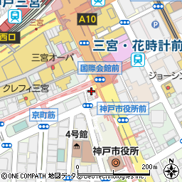 サポートマッサージ三宮店周辺の地図