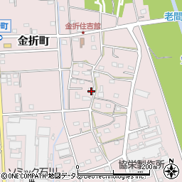 静岡県浜松市中央区金折町921周辺の地図
