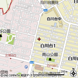 兵庫県神戸市須磨区白川台1丁目27周辺の地図