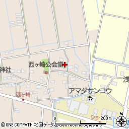 静岡県袋井市西ケ崎2353-2周辺の地図