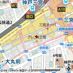 リフレッシュハンズ　神戸三宮店周辺の地図