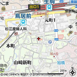 宮崎鶏料理まるしん 生駒店周辺の地図