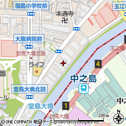 ユニハイム中之島堂島川タワーレジデンス周辺の地図