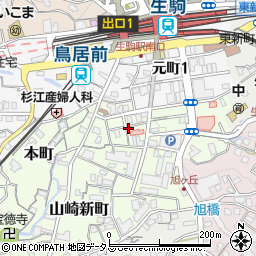 Ｐａｔ生駒本町駐車場周辺の地図