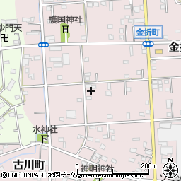 静岡県浜松市中央区金折町334周辺の地図
