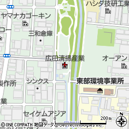 株式会社広田清掃　産業廃棄物中継センター周辺の地図