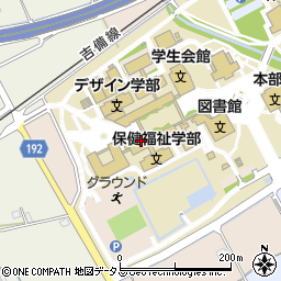 岡山県立大学事務局　総務課学部事務班周辺の地図