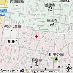 東大阪加納郵便局周辺の地図