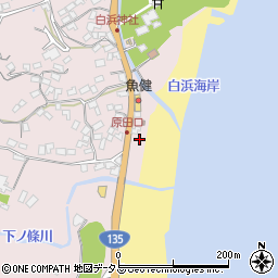 白浜大浜観光協会横トイレ周辺の地図