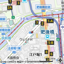 大阪市立土佐堀地下駐車場周辺の地図