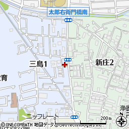 ファミリーマート東大阪三島店周辺の地図