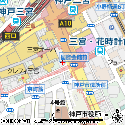 日米英語学院三宮校周辺の地図