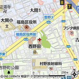 大阪市立福島図書館周辺の地図