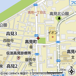 大阪府此花警察署高見交番周辺の地図