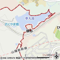 兵庫県神戸市北区山田町下谷上横谷周辺の地図