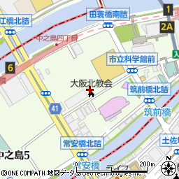 日本キリスト教会大阪北教会周辺の地図