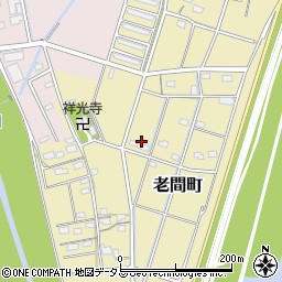 静岡県浜松市中央区老間町周辺の地図
