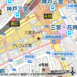 カルディコーヒーファーム　三宮店周辺の地図