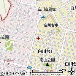兵庫県神戸市須磨区白川台1丁目26周辺の地図