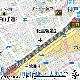 システムパーク三宮駅西周辺の地図