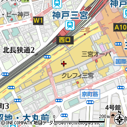 回転寿司 力丸 神戸三宮センタープラザ店周辺の地図