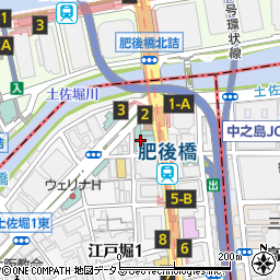 鶏乃物語 土佐堀店周辺の地図
