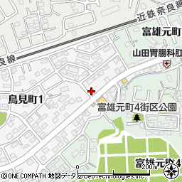 ピザーラ富雄店周辺の地図