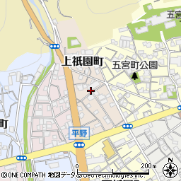 兵庫県神戸市兵庫区上祇園町周辺の地図