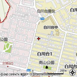 兵庫県白川台職員住宅周辺の地図