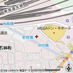 静岡県浜松市中央区東若林町64周辺の地図