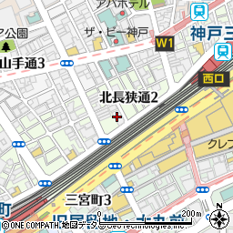 寿司 がんこ寿司 三宮寿司店周辺の地図