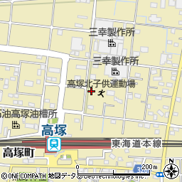 ラッキーパーキング高塚駅前駐車場周辺の地図