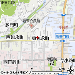 奈良県奈良市東包永町64周辺の地図