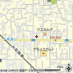 セブンイレブン奈良法蓮町店周辺の地図