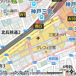 てもみん三宮センタープラザ店周辺の地図