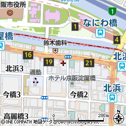 藍澤證券株式会社大阪支店周辺の地図