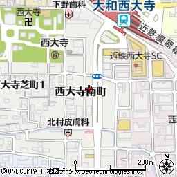 奈良県奈良市西大寺南町周辺の地図