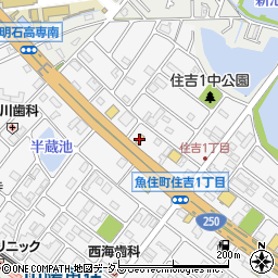 丸亀製麺魚住店周辺の地図