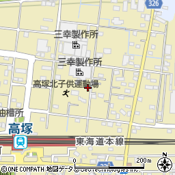 静岡県浜松市中央区高塚町周辺の地図