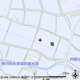愛知県豊橋市東細谷町寒周辺の地図