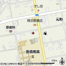 愛知県豊橋市南大清水町元町379周辺の地図