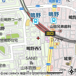 システムパーク鴫野駅西駐車場周辺の地図