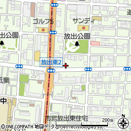 鶏ICHIZU 放出店周辺の地図