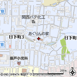 ＪＡ大阪中河内日下貝塚支店周辺の地図